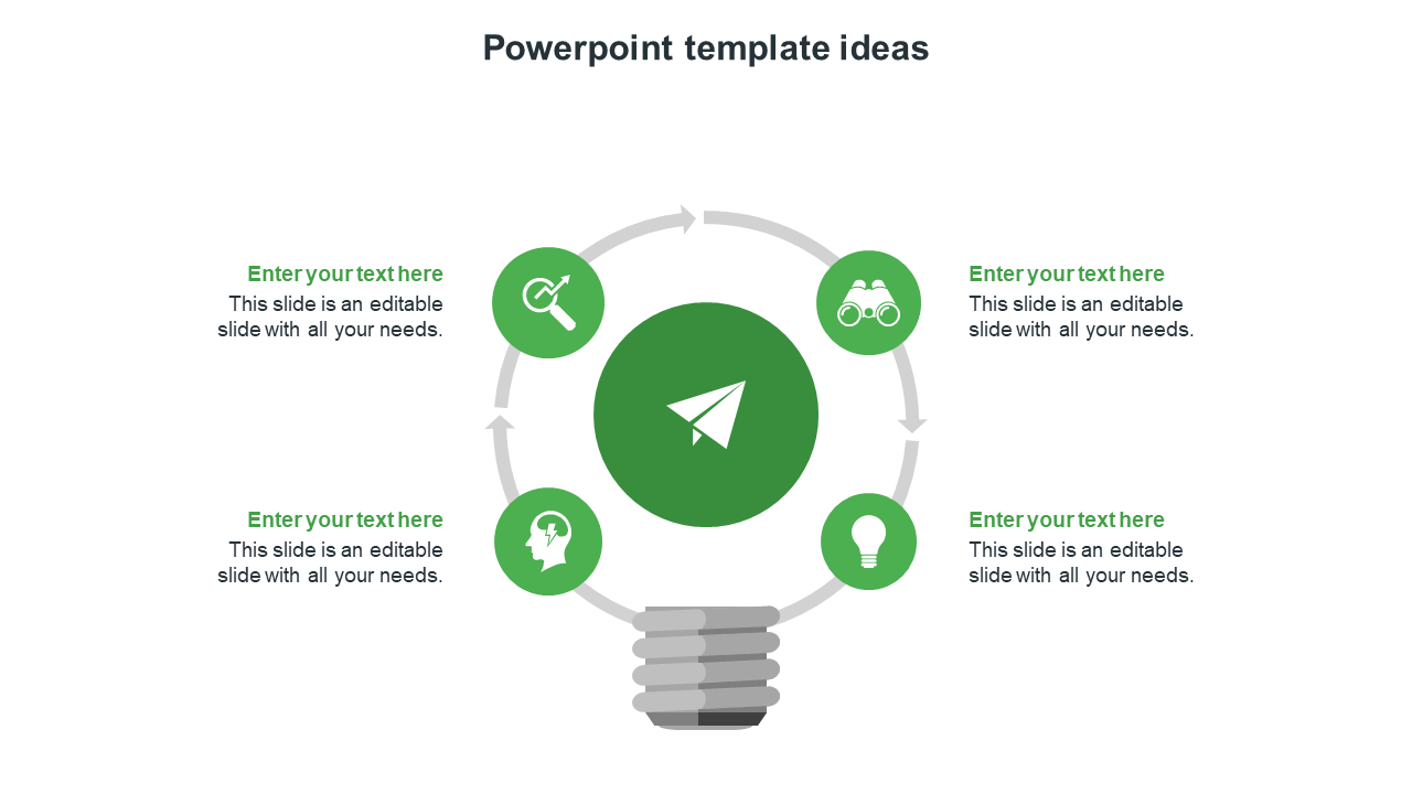 powerpoint template ideas-green